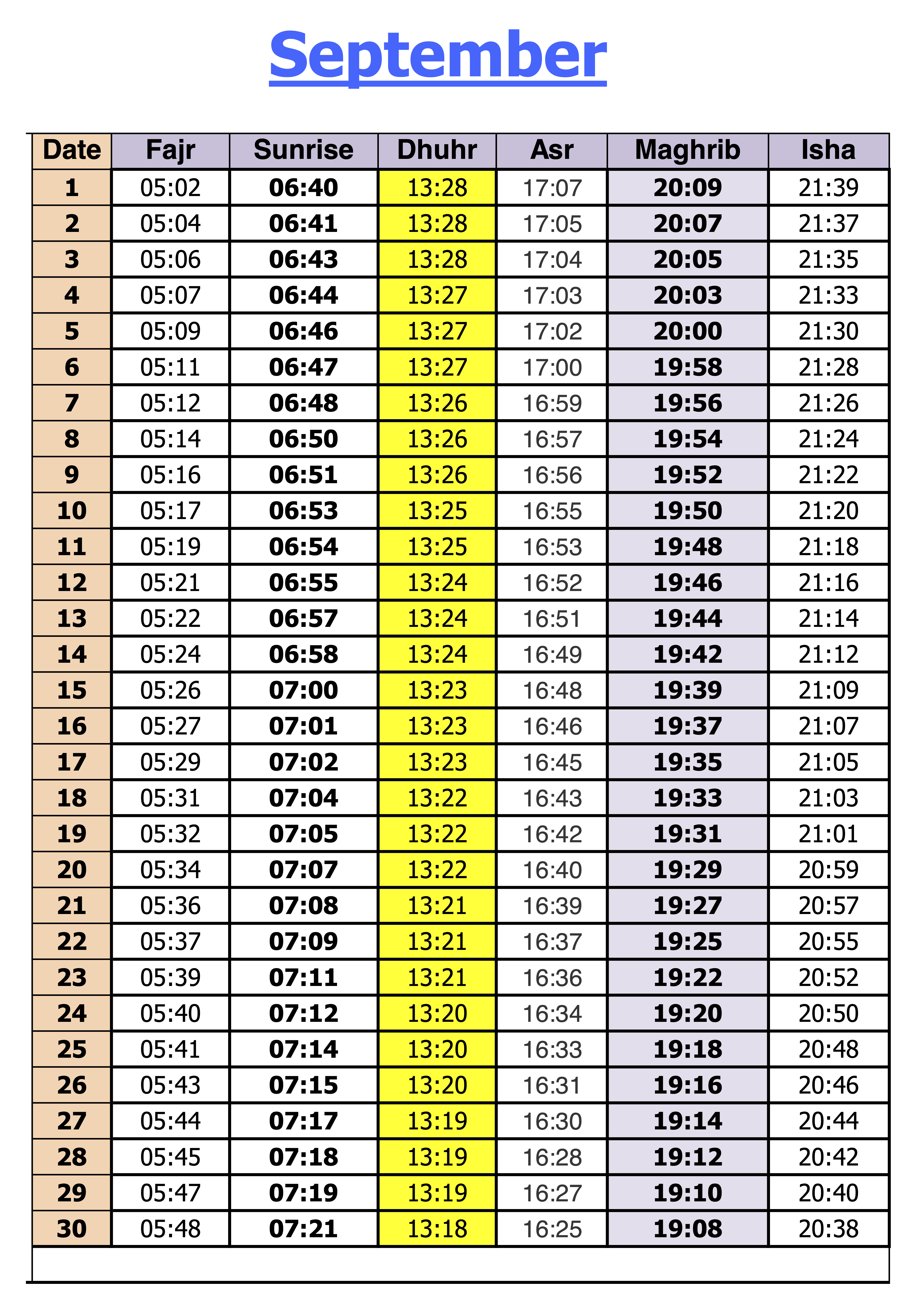 September in Vaihinger Masjid